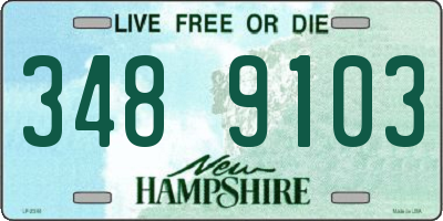 NH license plate 3489103