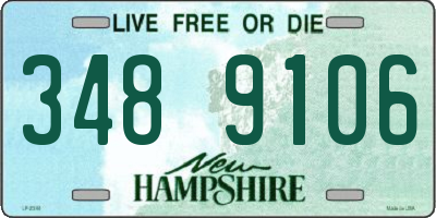 NH license plate 3489106