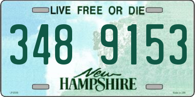 NH license plate 3489153