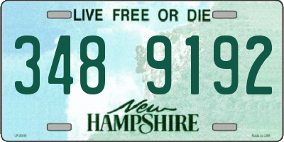 NH license plate 3489192