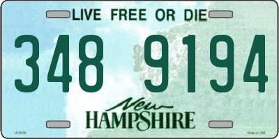 NH license plate 3489194