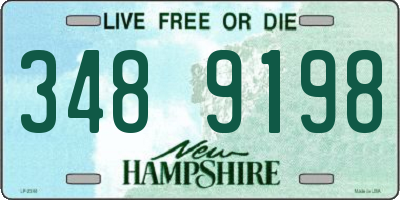 NH license plate 3489198