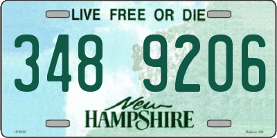 NH license plate 3489206