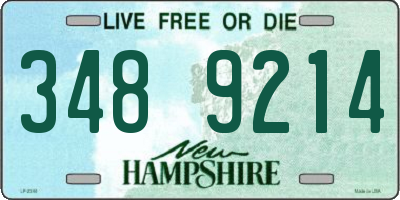 NH license plate 3489214