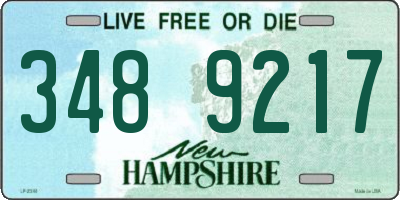NH license plate 3489217