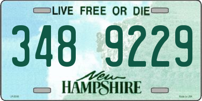 NH license plate 3489229