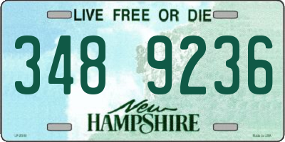NH license plate 3489236