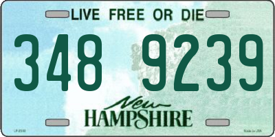 NH license plate 3489239