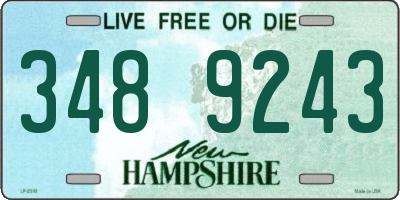 NH license plate 3489243