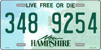 NH license plate 3489254