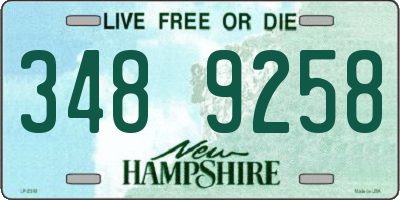 NH license plate 3489258