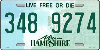 NH license plate 3489274