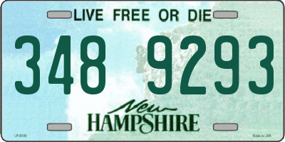 NH license plate 3489293