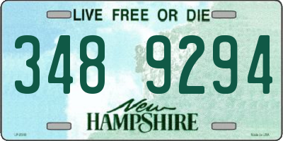 NH license plate 3489294
