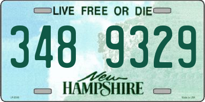 NH license plate 3489329