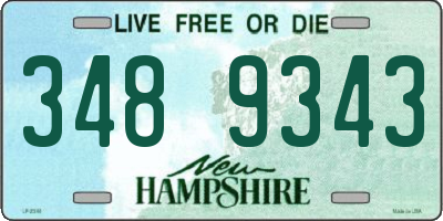 NH license plate 3489343