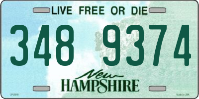 NH license plate 3489374