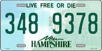 NH license plate 3489378