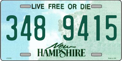 NH license plate 3489415