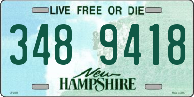 NH license plate 3489418
