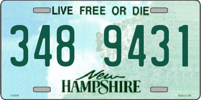 NH license plate 3489431