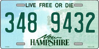 NH license plate 3489432