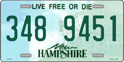 NH license plate 3489451