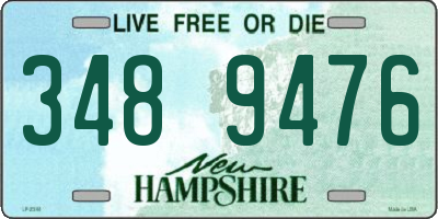 NH license plate 3489476