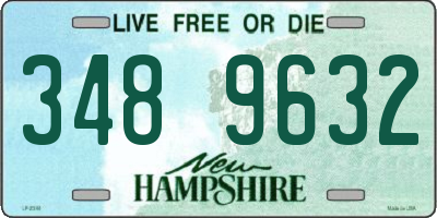 NH license plate 3489632