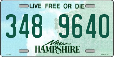 NH license plate 3489640