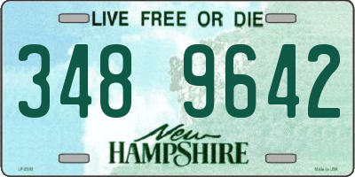 NH license plate 3489642
