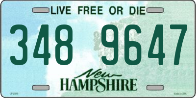 NH license plate 3489647