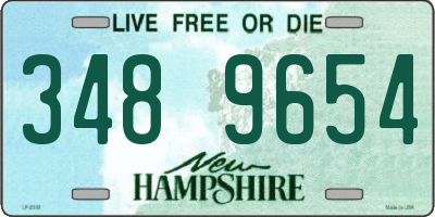 NH license plate 3489654