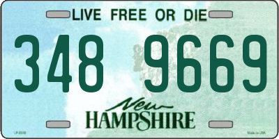 NH license plate 3489669