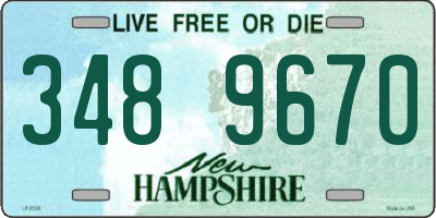 NH license plate 3489670