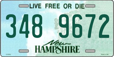NH license plate 3489672