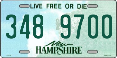 NH license plate 3489700