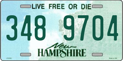 NH license plate 3489704