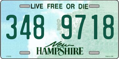 NH license plate 3489718