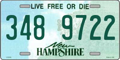 NH license plate 3489722
