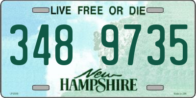 NH license plate 3489735