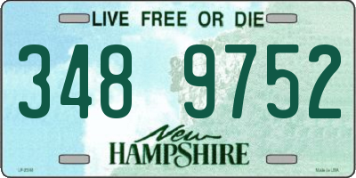 NH license plate 3489752