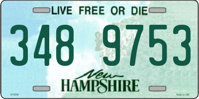 NH license plate 3489753