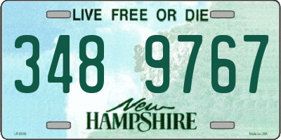 NH license plate 3489767