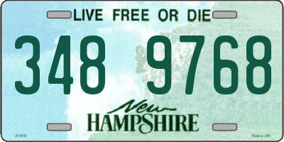 NH license plate 3489768