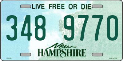 NH license plate 3489770