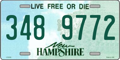 NH license plate 3489772