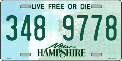 NH license plate 3489778