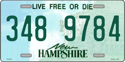 NH license plate 3489784