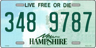 NH license plate 3489787